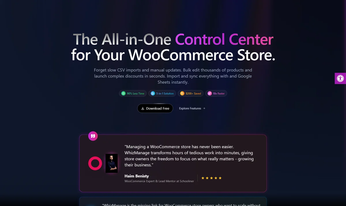 WhizManage — ניהול חנויות WooCommerce